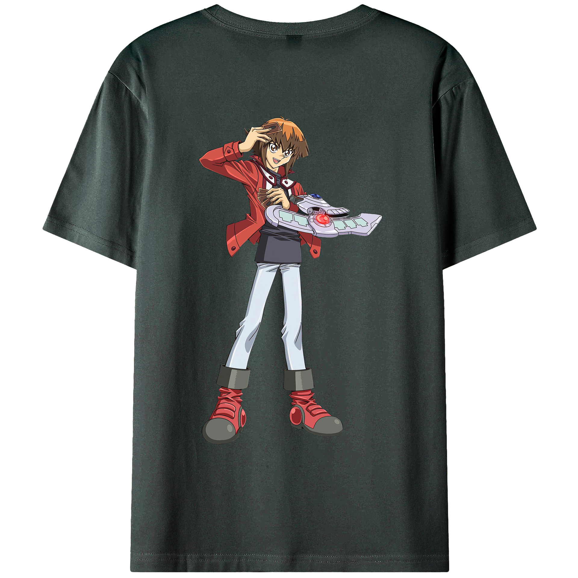 （画像用） 遊☆戯☆王 Yu-Gi-Oh! 綿100％ メンズ半袖Tシャツ（バックプリント） 通気性